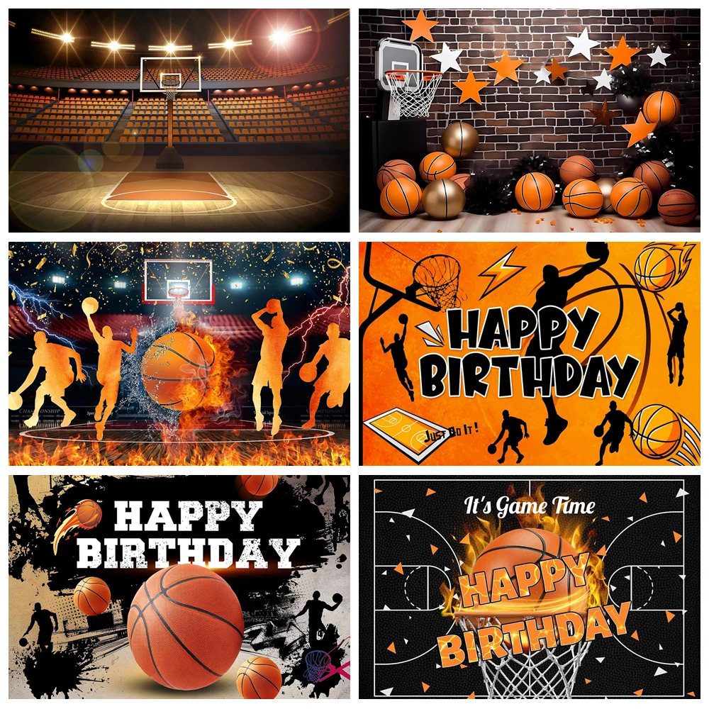 

Basketball Birthday Banner Basketball Theme Party Backdrop Boy Kids Basketball Court Happy Birthday Party Decor Photo Booths
