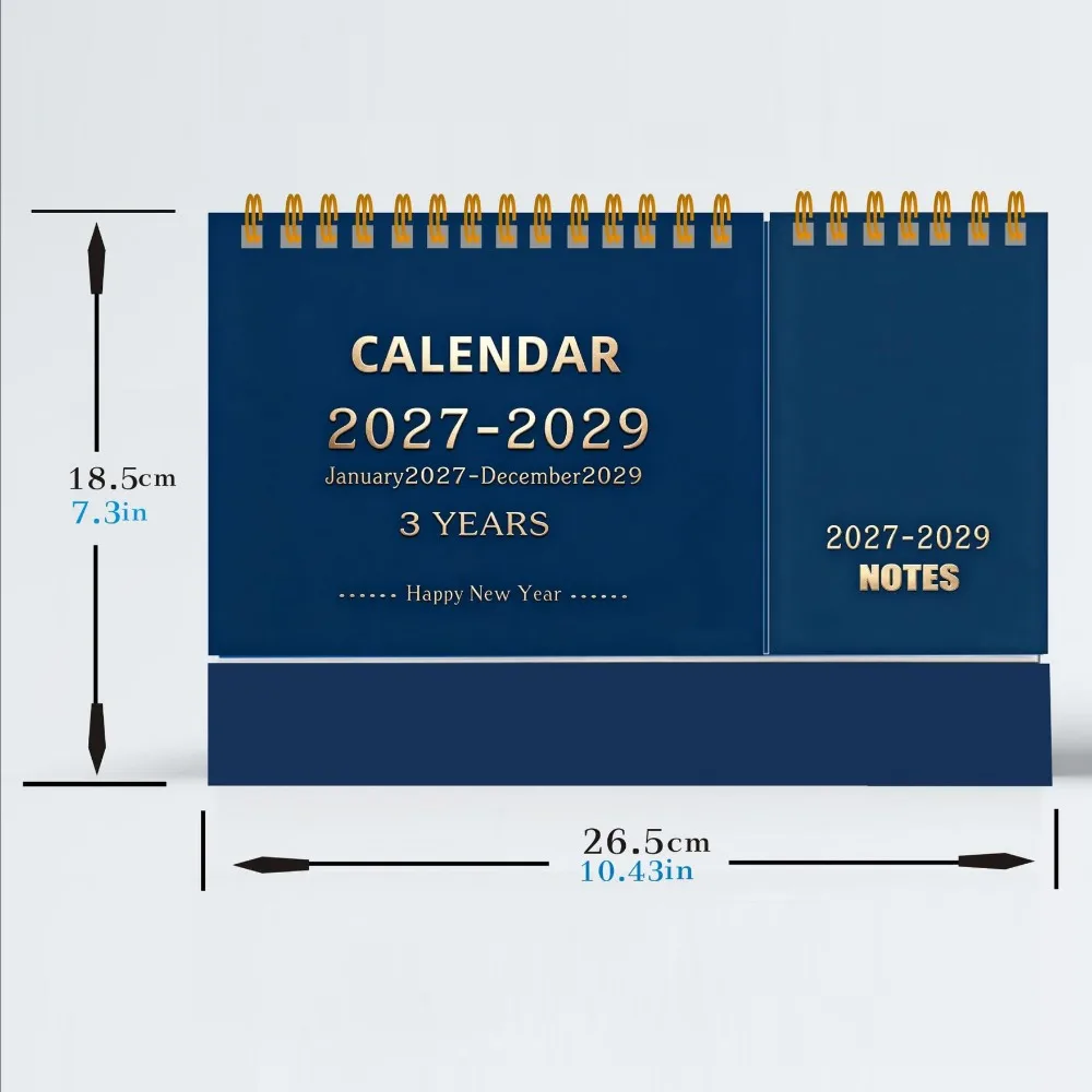 New Jan. 2027 - Dec. 2027 2027 Desk Calendar Daily Study Foldable English Calendar Planning Elegant Record Calendar Office