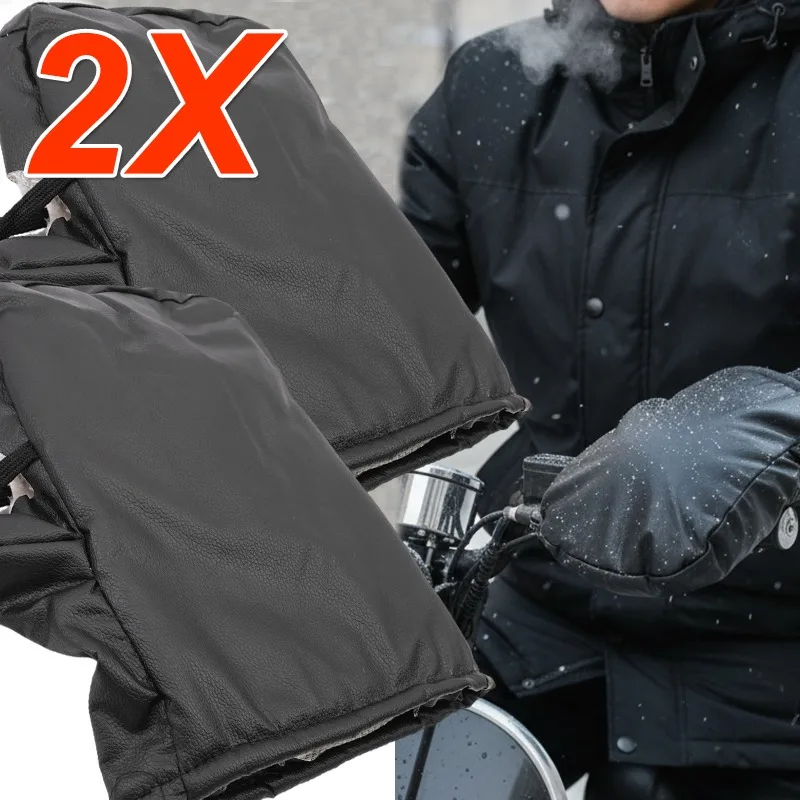 

2 шт./компл., ветрозащитный водонепроницаемый чехол для рук, чехол на руль велосипеда, теплые перчатки, теплые чехлы на руль для езды на холодную зиму