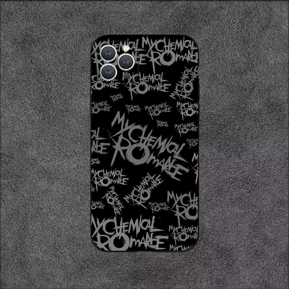 My Chemical Romance Phone Case For iPhone 16,15,14,13,12,11,Plus,Pro Max,XS,X,XR,SE,Mini,8,7 Soft Silicone Black Cover