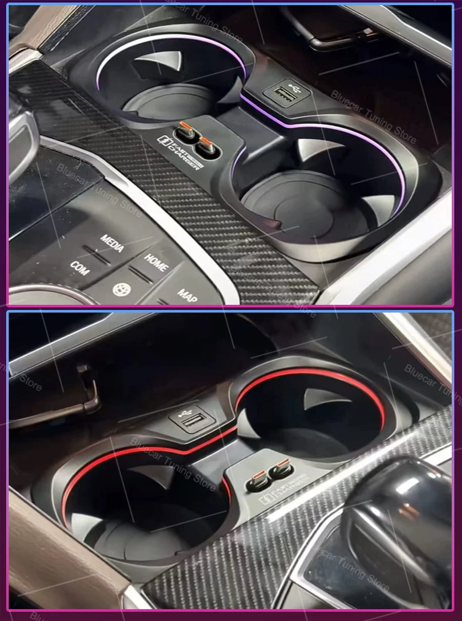 11-Farben-LED-Becherhalterlampe für BMW G20 G22 G80 G82 G42 M2 M3 M4 I3 I4 Neue 2/3/4 Serie Dekorative Ambientebeleuchtung Auto-Zubehör – Detail 4