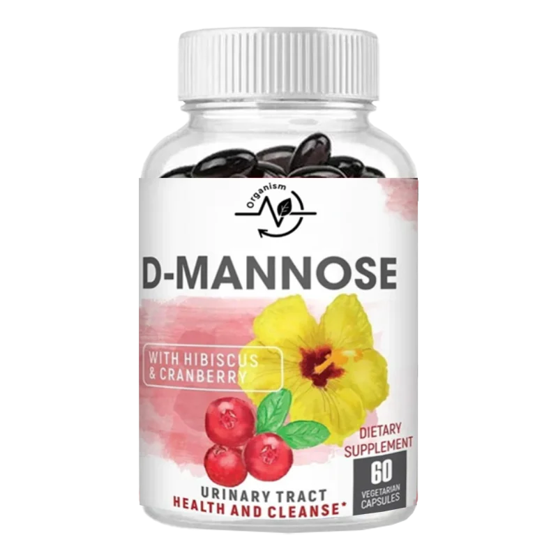 تركيبة صحية على شكل حرف D. مسحوق فاكهة التوت البري العضوي والكركديه. المثانة الصحية، التطهير الطبيعي. 60 كبسولة