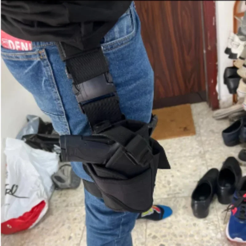 العالمي الحافظة قطرة الساق الفخذ بندقية الحافظة الصيد العسكرية الادسنس غلوك بيريتا مسدس الحقيبة اليد اليمنى بندقية مسدس