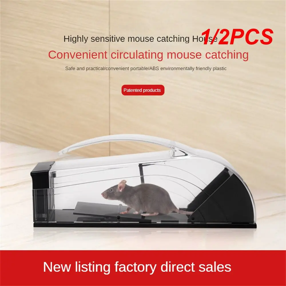 

1/2PCS Rat Cage Rat Catching Abs Thickened Plastic Automatic Home High-sensitivity Mousetrap Mice Mousetrap