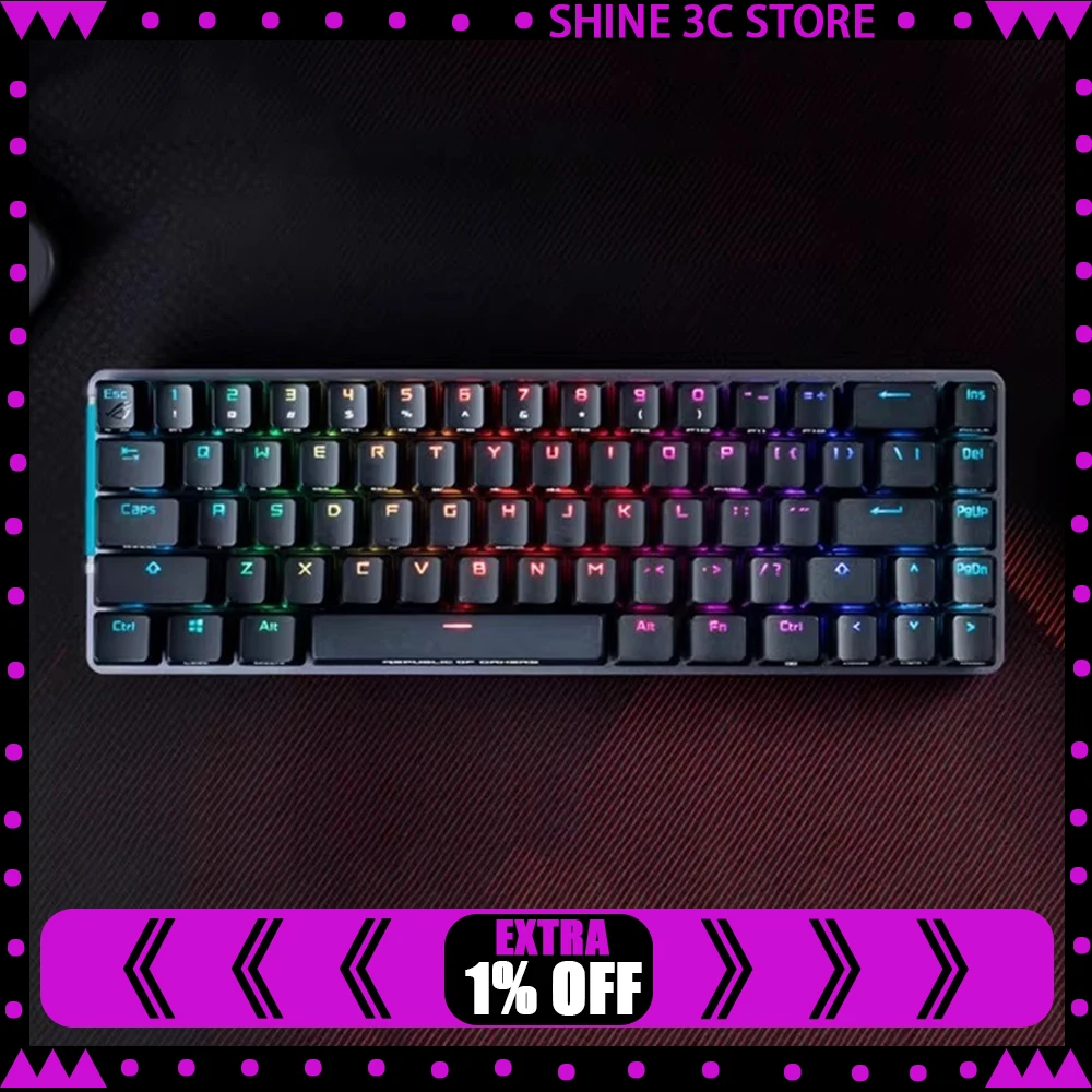 

Механическая клавиатура ROG Falchion: компактная раскладка, интеллектуальная сенсорная панель, низкая задержка, RGB-подсветка, горячая замена переключателей, аксессуары для ПК