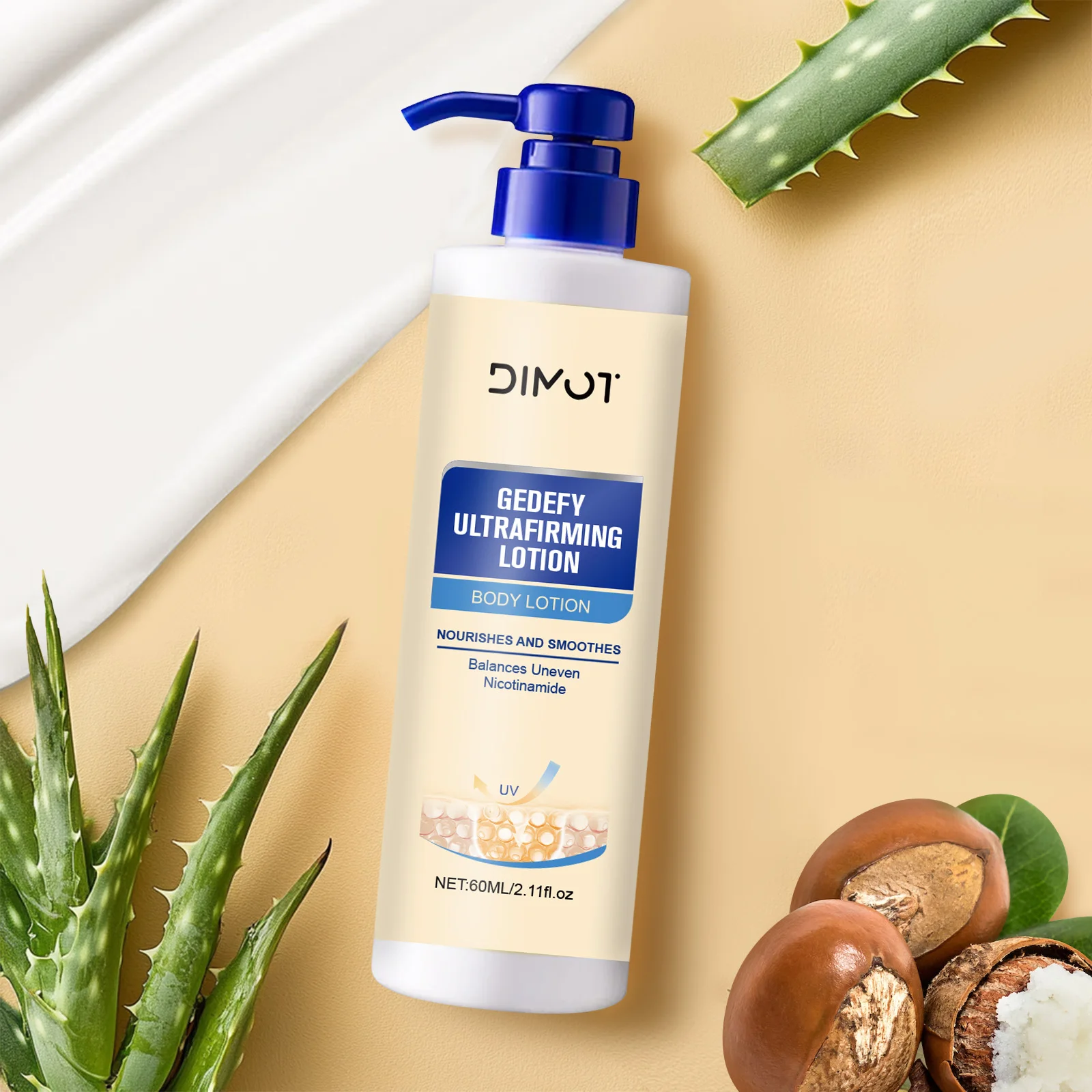

Body Lotion Cream Increase Elasticity Nourishing Moisturizing Lifting Sooth Repair Dry Cracks Mild Metabolism of Keratin Care