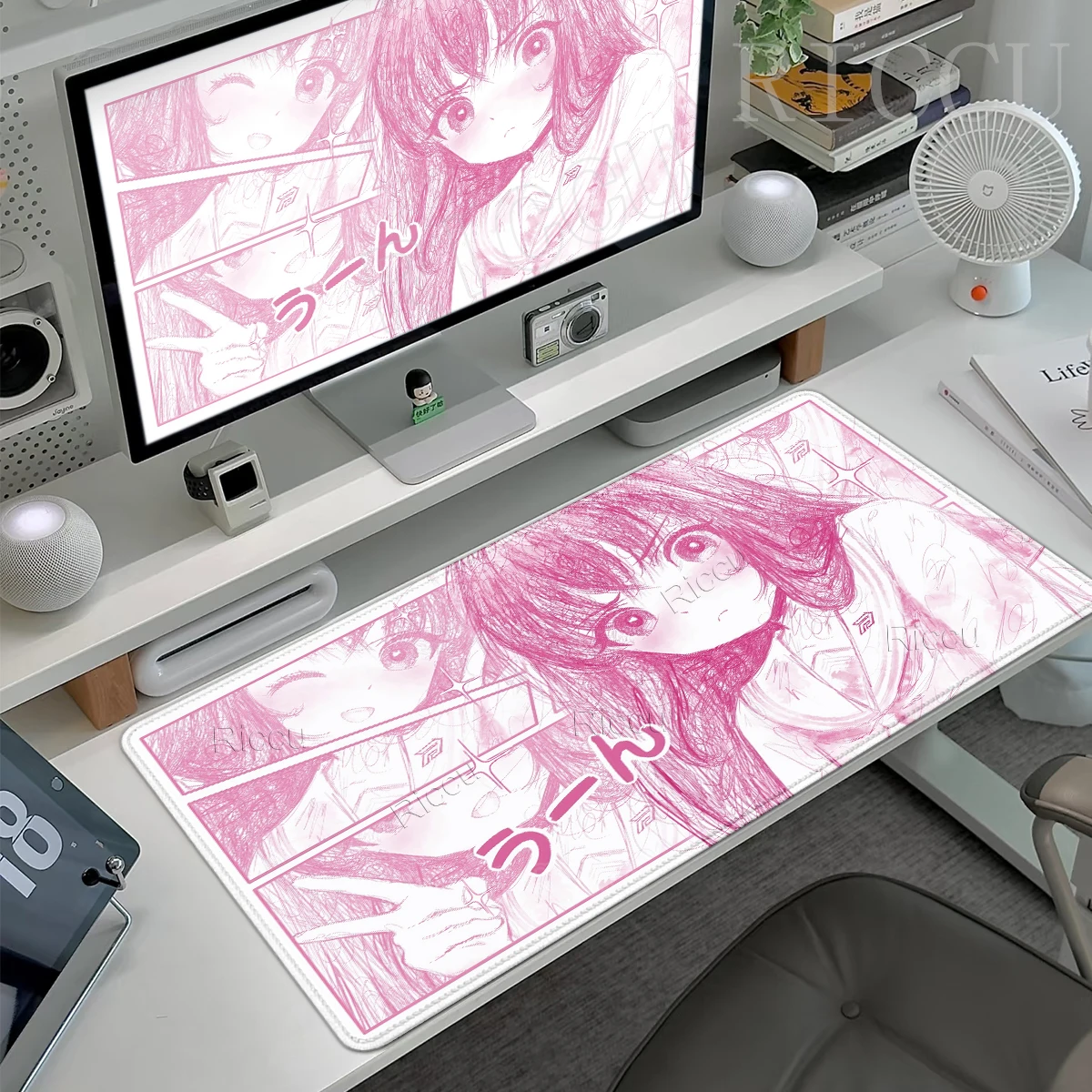 XXL Anime Girl Mouse Pads Extended Gamer Accessories Balanced Dedicated Esports Gaming Desk Carpet Anti-slip Rubber LockEdge Mat