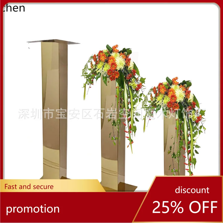 

Hxl wedding stainless steel gold flower stand cake stand home decoration