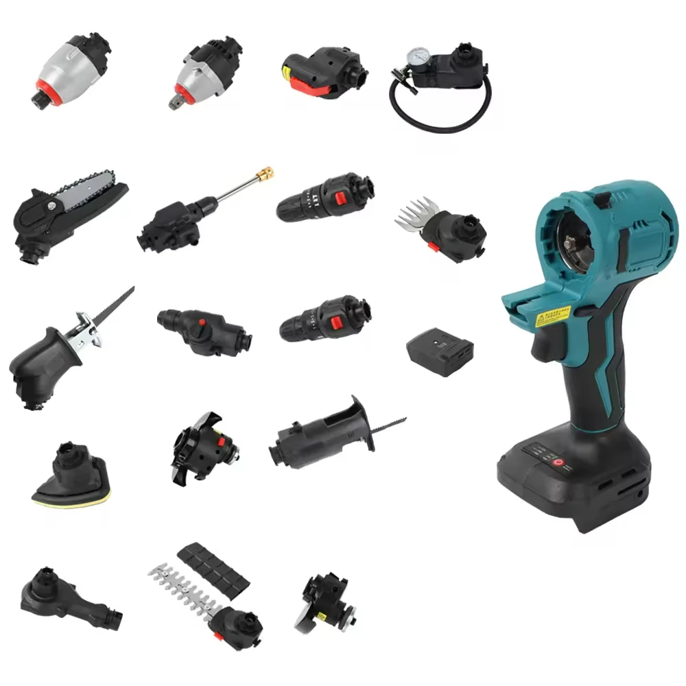 18 Replacement Head Power Tools Set Multi-function Combination Kit Cordless Electric Screwdriver Lithium-ion Battery