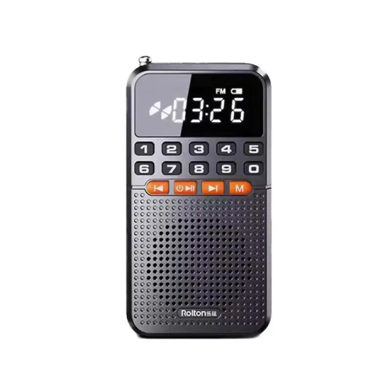 Portable Radio AM/FM Mini Bluetooth Speaker TF Card Music Player with LED Flashlight Pocket Radio Receiver For Walkman Go Hiking