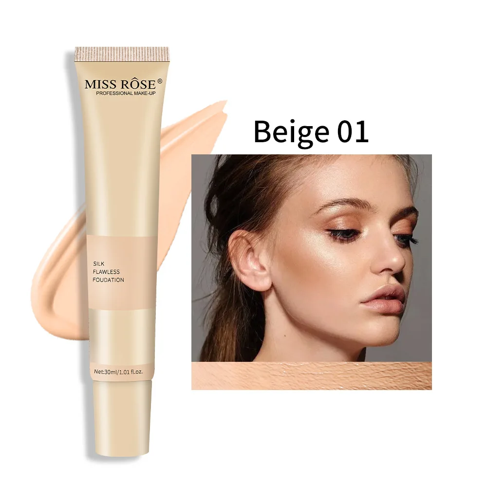 2024 Nieuwe Mode Euro Amerikaanse Droog Leer Hydraterende Concealer Porie Concealer Vloeibare Foundation, Duurzame Make-Up En Waterdicht