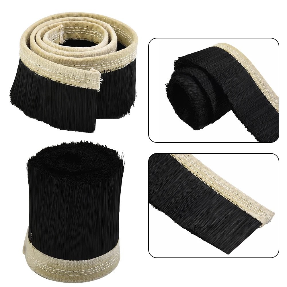 70mm/100mm Nylon Dust Cover Brush Vacuum Cleaner Accessory Spindle Engraving Machine Brush CNC Router Total Length 1M