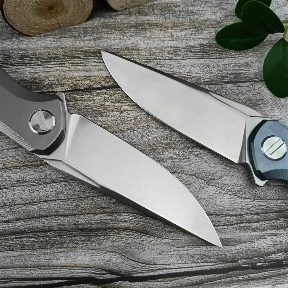 Bearing Flipper Assisted Pocket Folding Knife M390 Blade TC4 Titanium Alloy Handle Outdoor Tactical Knives Hunting Camping Tool