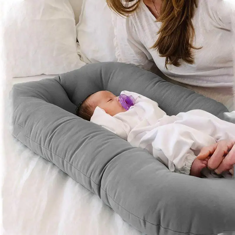 

Portable Baby Nest Lounger Sleeping Bed Toddler Cradle Babies Travel Bassinet Bumper Cot Cunas For 0-12 Months Infant Gifts