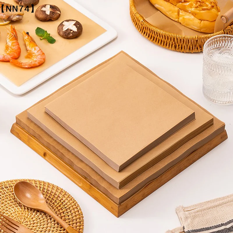 50Pcs Oil Absorbing Paper Non-Stick Baking Mats For Baking Cookies Cooking Air Fryer Oven Grilling Freeze Dryer Ray Mats[J]【W4】
