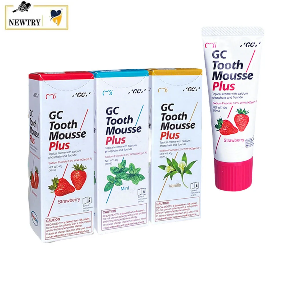 Original GC Tooth Mousse Plus Dental Oral Care Teeth Protection Solid Topical Creme Anti-cavity Fluoride Paste Children Adults