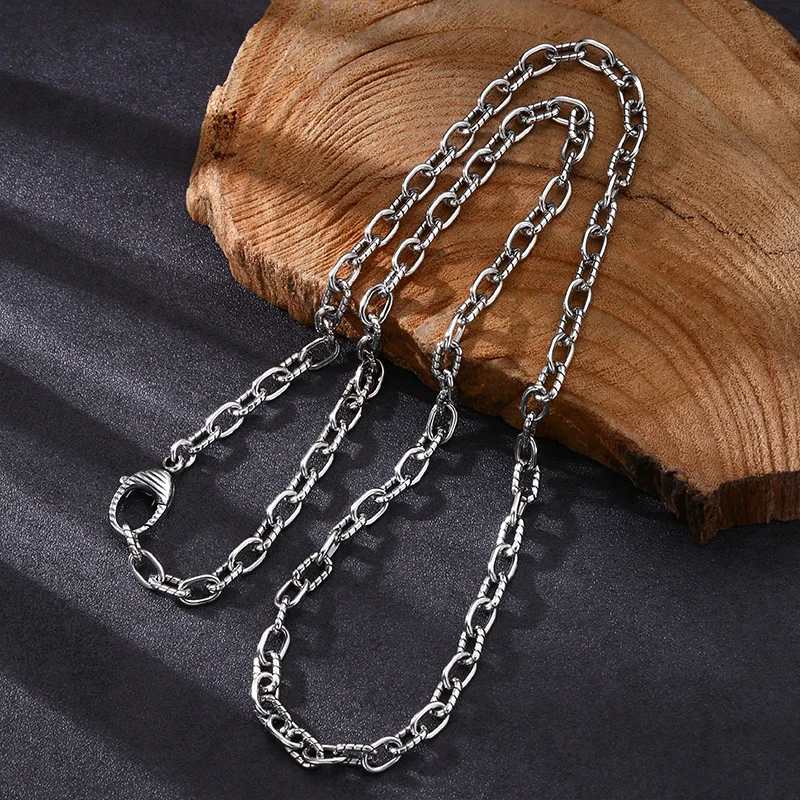 S925 sterling silver necklace stylisheasiest for match ring buckle necklace men and women same style trendystylish jewelry