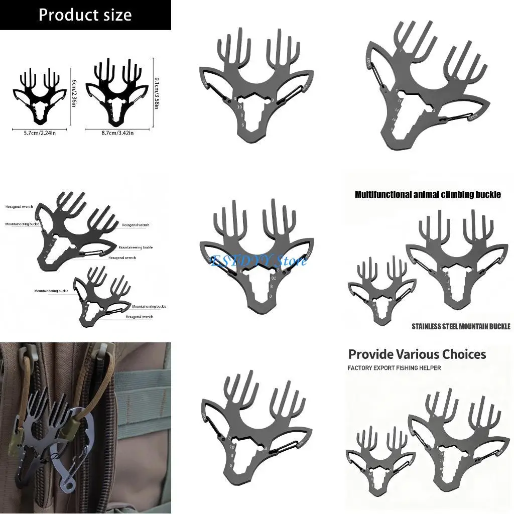 G6DE 키 체인 Carabiner 키 주최자 부식 방지 소형 디자인 스테인레스 스틸 질감 하이킹 배낭 벨트