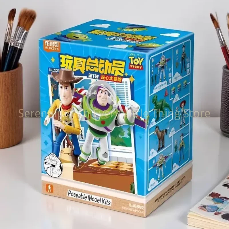 Blokees Toy Story Building Block Figures Elite Edition Series 1 Articulated Woody Buzz Lightyear Rex Collectible Poseable Model
