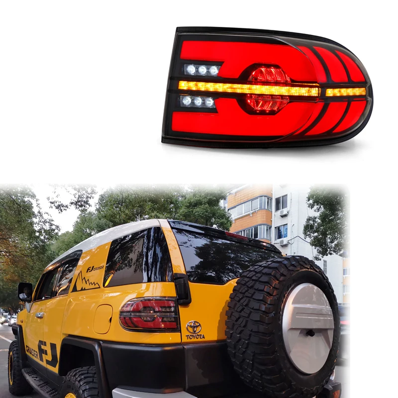 

Заводские светодиодные задние фонари Zhengwo для Toyota FJ Cruiser 2006-2022 года, указатель поворота и анимация запуска, задний фонарь Plug and Play