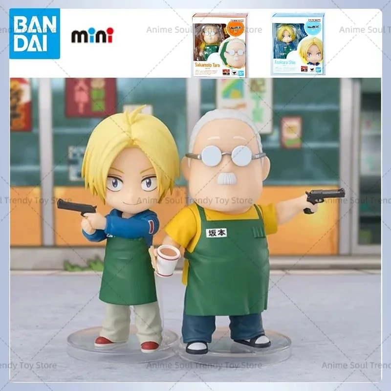Bandai figuras originais anime sakamoto dias figuarts mini em estoque taro sakamoto shin asakura estatueta de ação brinquedos como