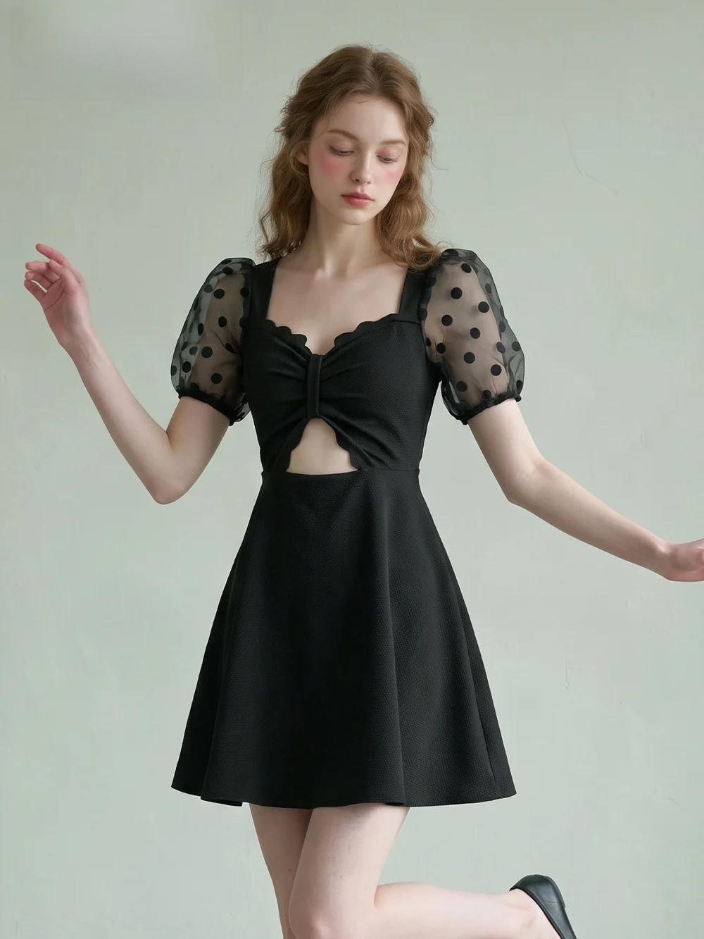 Conservative Style One-Piece Swimsuit Women's Holiday Slimming Cover-Up Flat-Bottomed Skirt Design Swimming Costume
