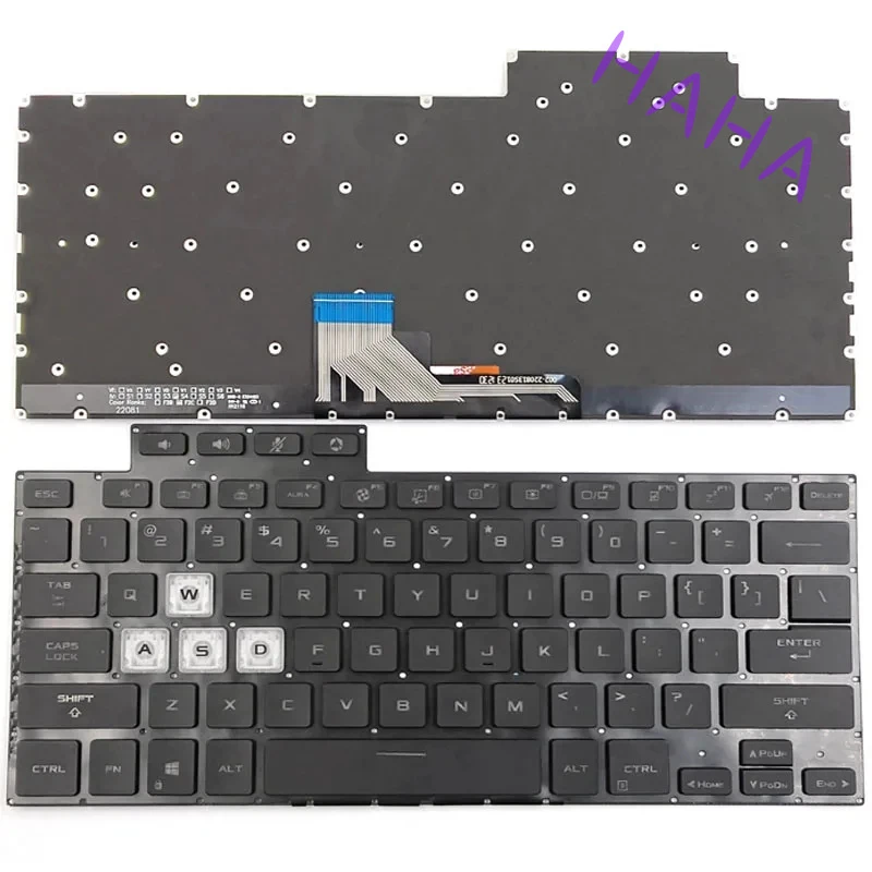 H+New Replacement Laptop Backlit Keyboard for ASUS for TUF Dash F15 FX516 FX516P FX516PM FX516PR Black US United States Edition