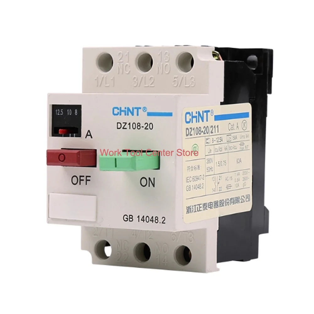 Original Smart Electric Circuit Breaker DZ108-20/211/111 Motor Current Over Voltage Protector Relay Regulator Air Switch Chnt