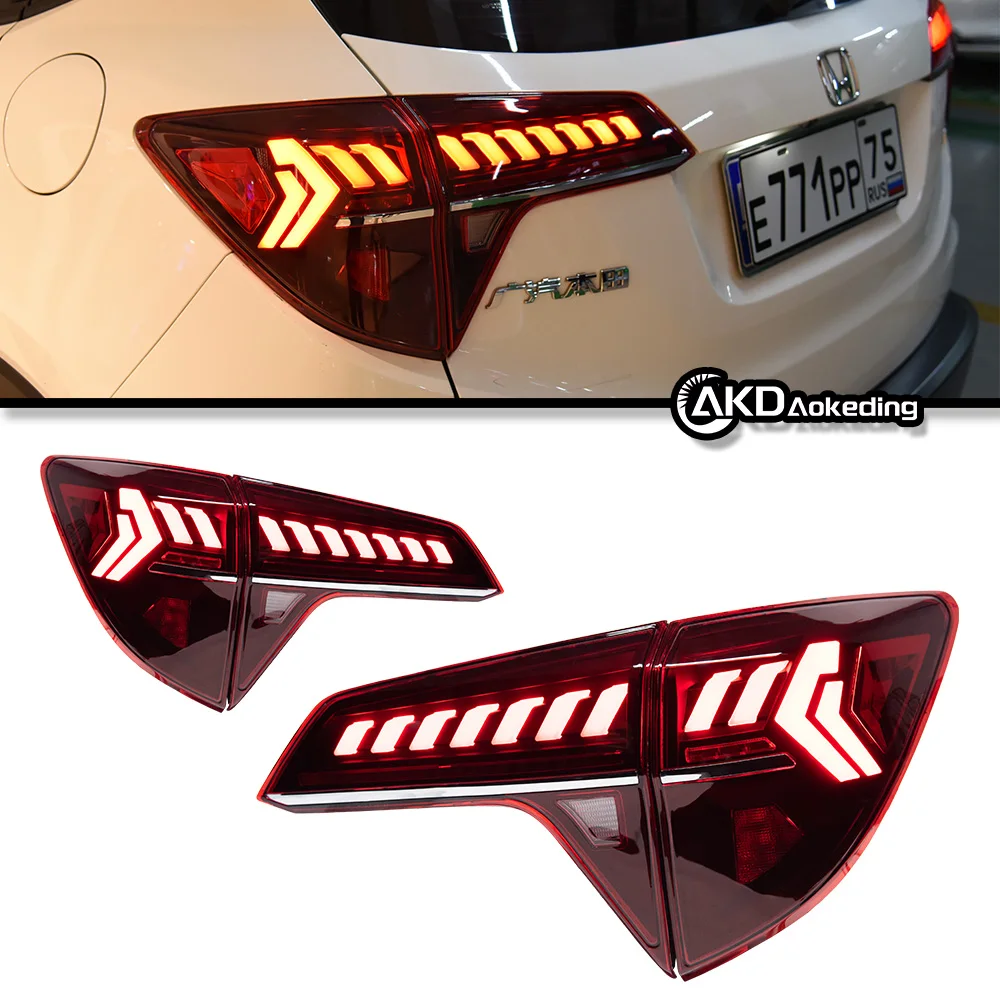 Taillights Styling For Honda HRV Tail Light 2014-2021 Type 2016-2022 LED DRL Running Signal Brake Reversing Parking Lighthouse