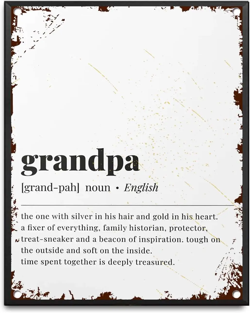 Tin Sign Grandpa Definition Grandpa Meaning Digital Wall Art Grandpa Birthday Gifts from Grandchildren Tin Sign Street Garage Ca