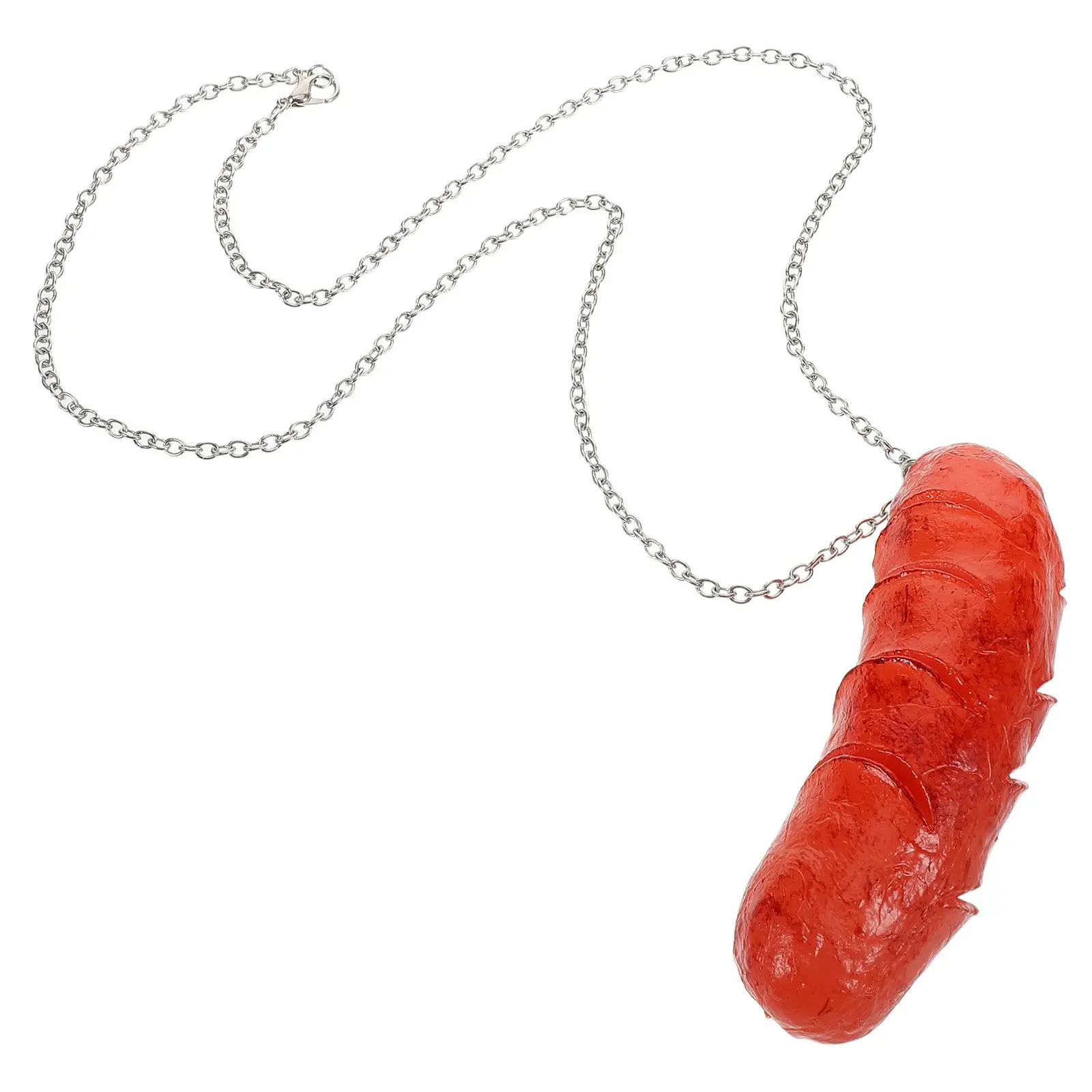 Fake Food Necklace Jewelry Chain European and American Pendant Metal Faux Hot Dog Lovers