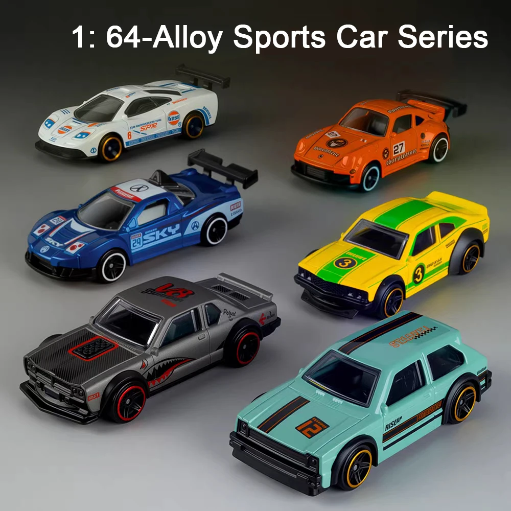 

1:64 Alloy Diecast Sports Cars Models Toys Slide Forward Durable Impact Resistant Miniature Vehicles Kids Children's Day Gifts