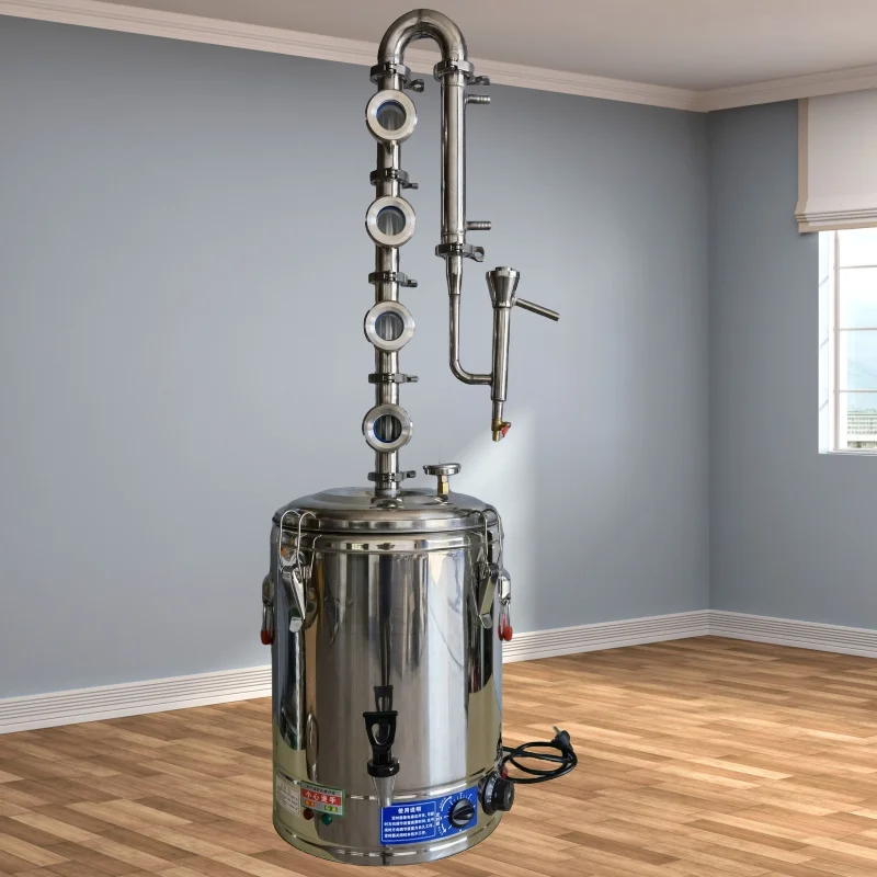 Home Distillation Tower Tower Distiller 4 Layers Stainless Steel Copper Core Reflow Tower Brewing Equipment Brewing Equipment