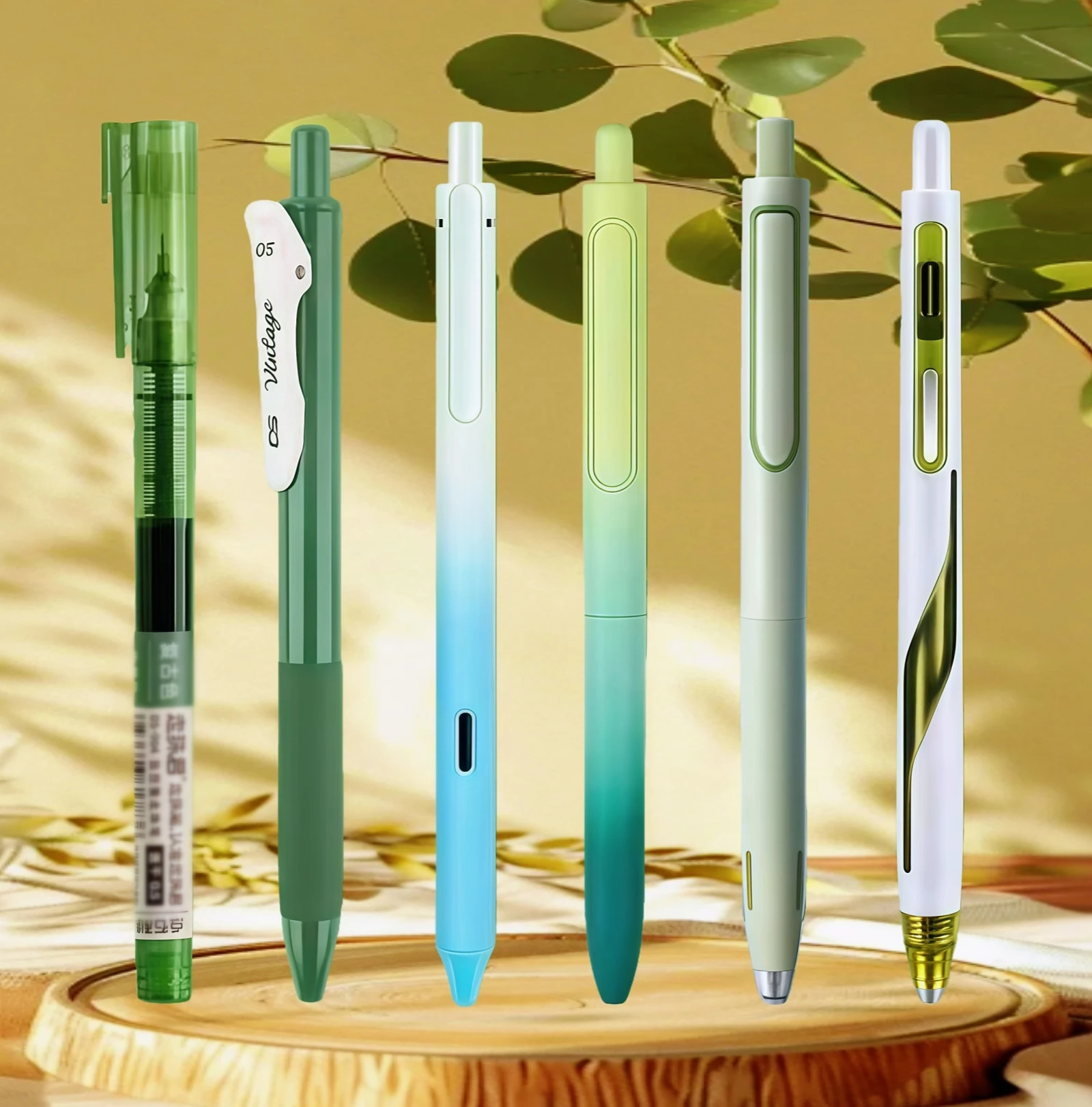 6 High-Quality Gel Pens with a 0.5mm Fine Tip, High Quality and Texture, Including Various Models, Comfortable Grip, Smooth Writing, No Smudging, Suitable for Various Writing Occasions, Can Be Used as a Gift