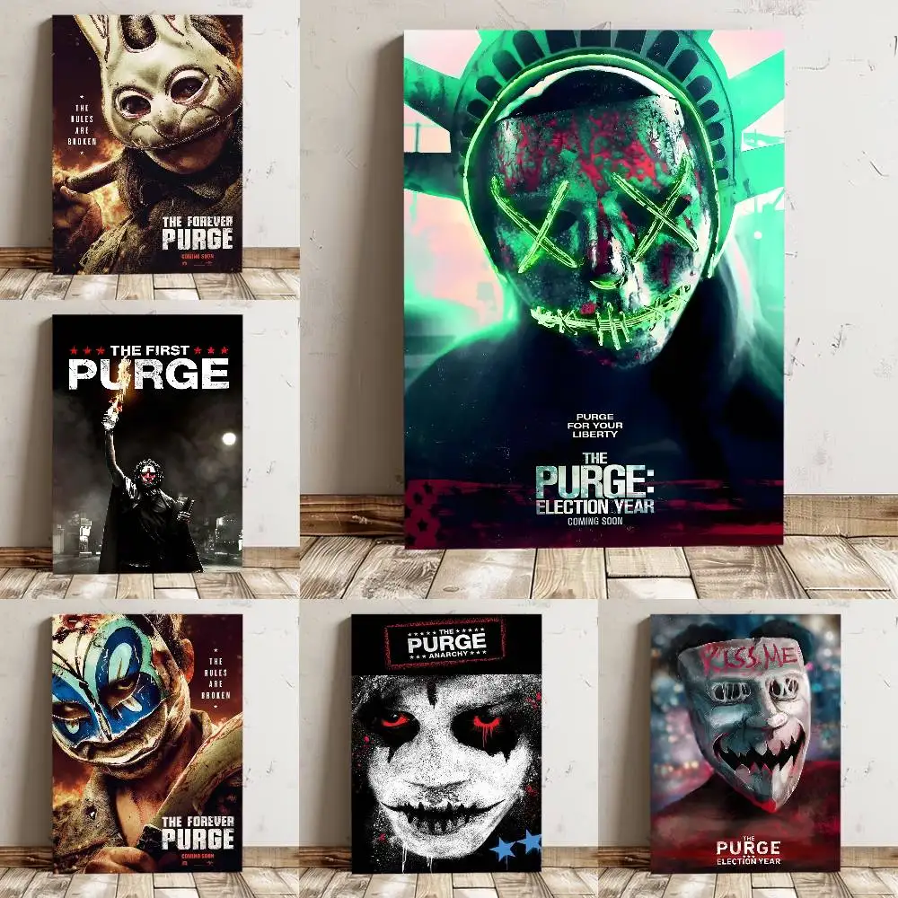 The Purge Anarchy Movie Poster High Quality Print Waterproof Wall Art Sticker For Bar Living Room Decor Gift