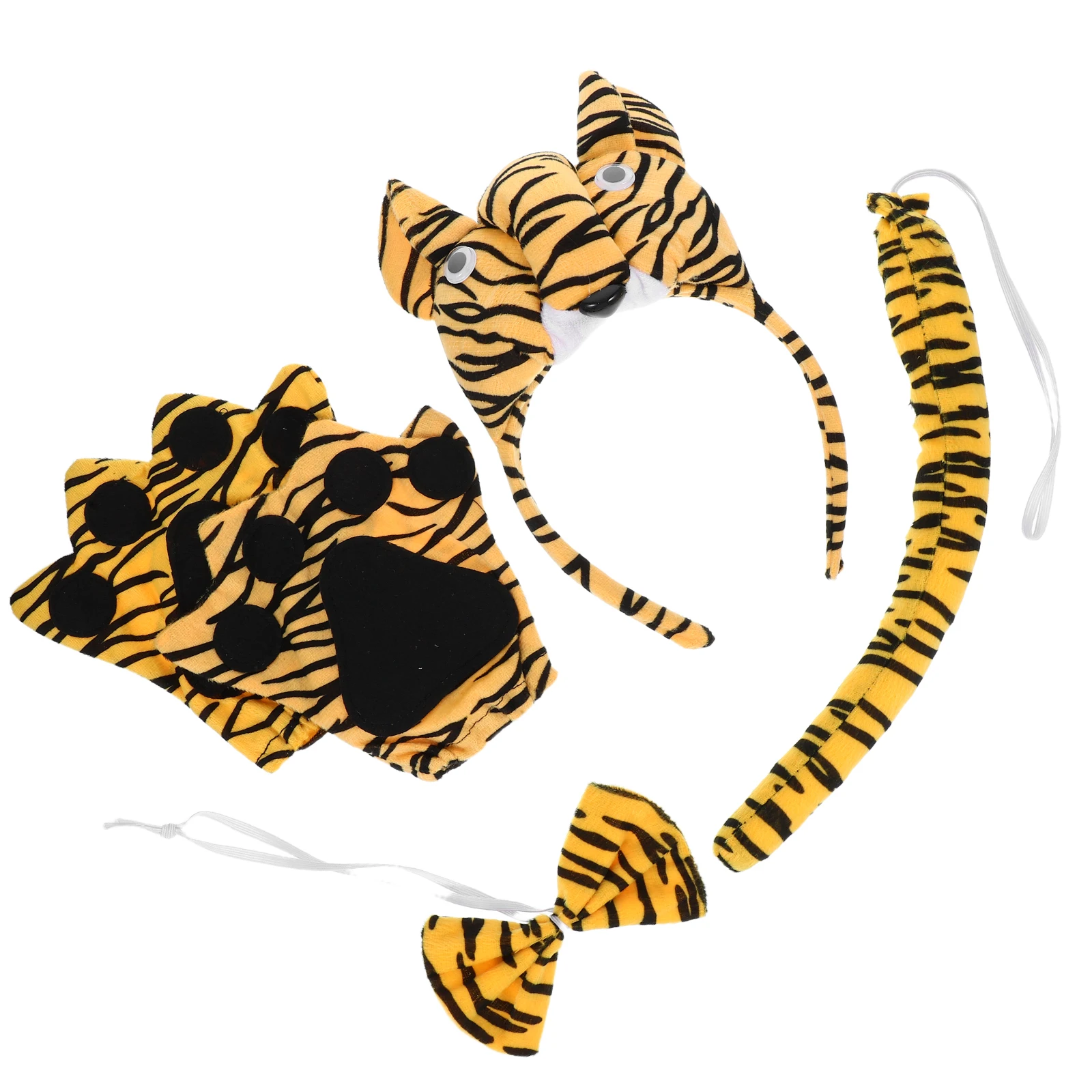 

1 set Animal Headband Tiger Ears Headband Cartoon Tiger Costume Accessories Halloween Child Headbands Stage Performance Party