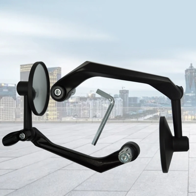 

Universal Motorcycle Rearview Mirror Clear Reflection Durable Design Handlebar Rearview Mirror Lightweight Bike