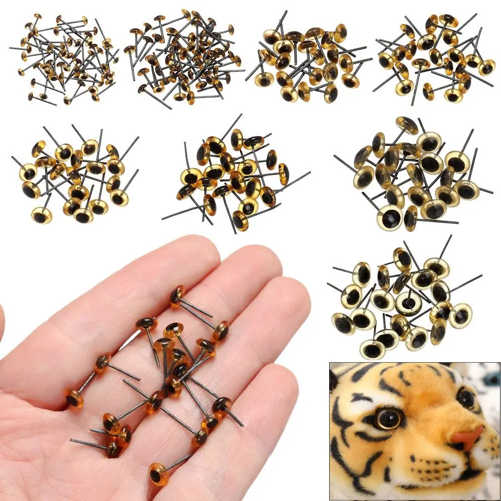 طفل أطفال البلاستيك 3/4/5/6/7/8/9/10/11/12 مللي متر الزجاج الشفاف عيون الدمى اكسسوارات الدببة إبرة التلبيد هدية الكريسماس