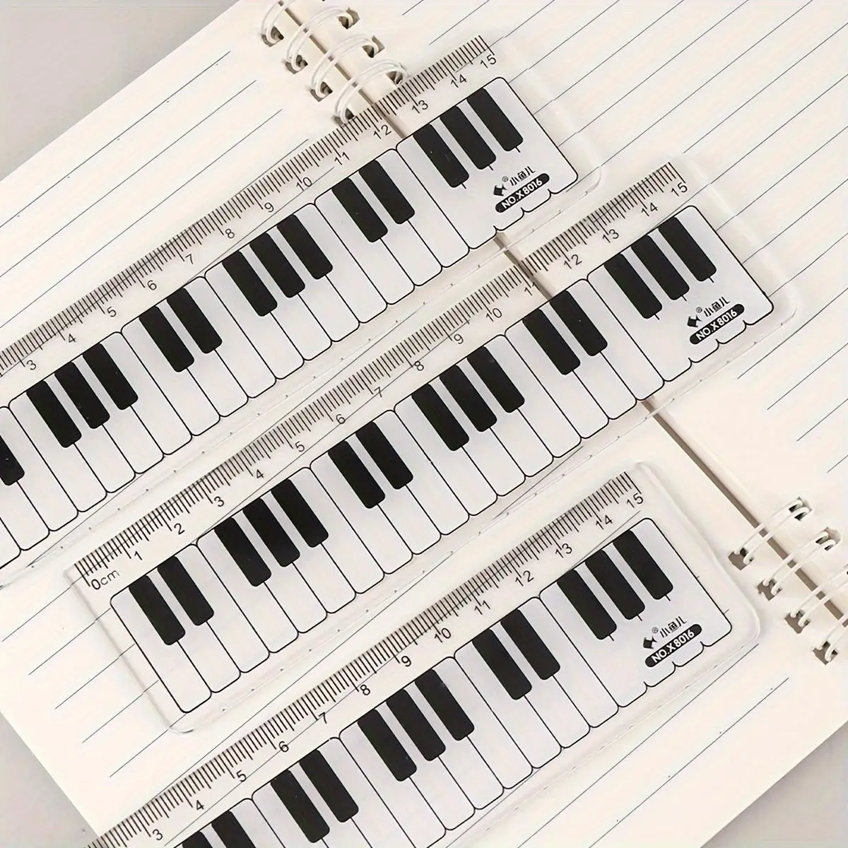 1pc Piano Ruler 5.91inch Ruler For School Students Piano Ruler For Musical Notes  Kawaii Stationery Back To School