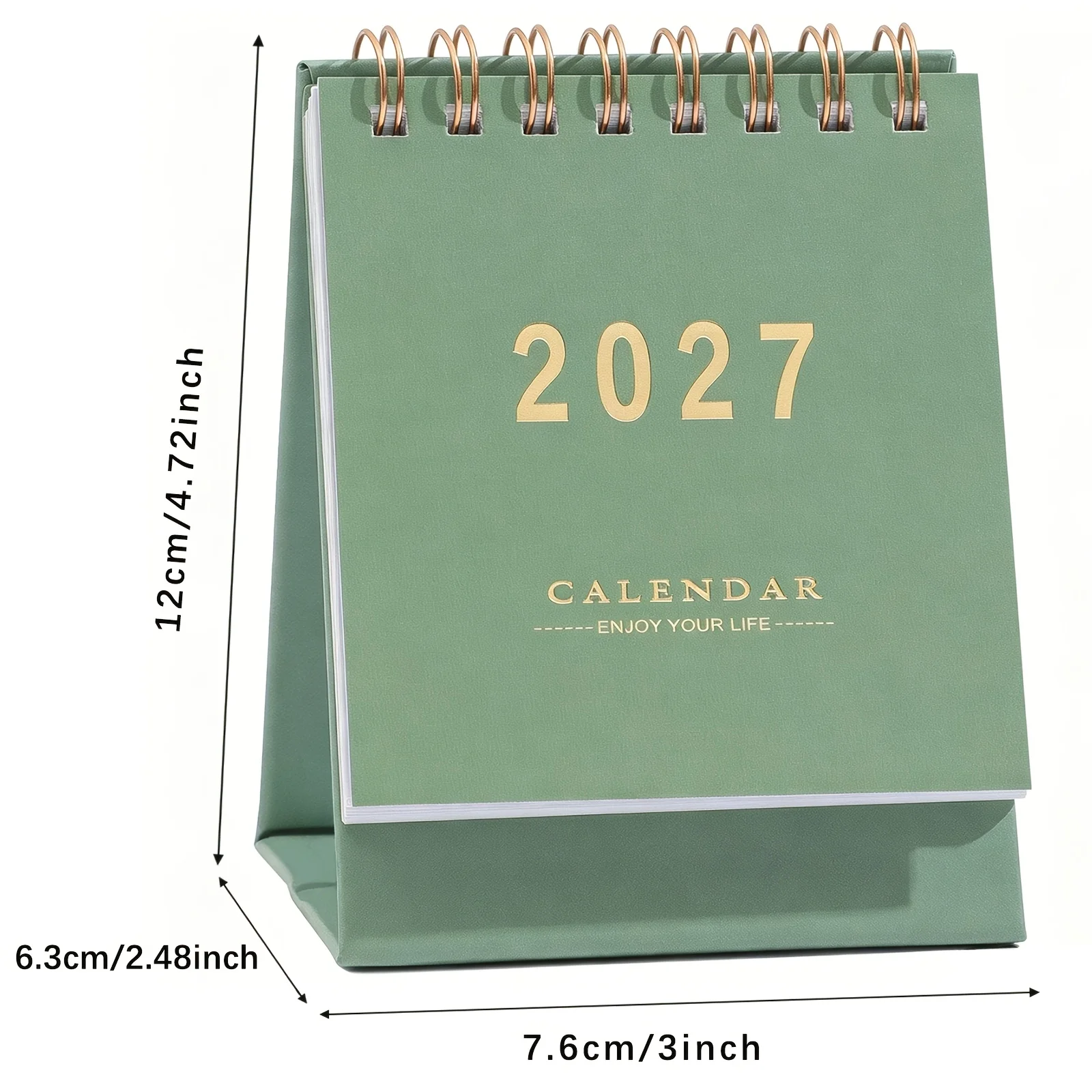 2027 Mini Desktop Calendar | Vertical Monthly Planner | 250 GSM Thick Paper | Home Office Desk Decor