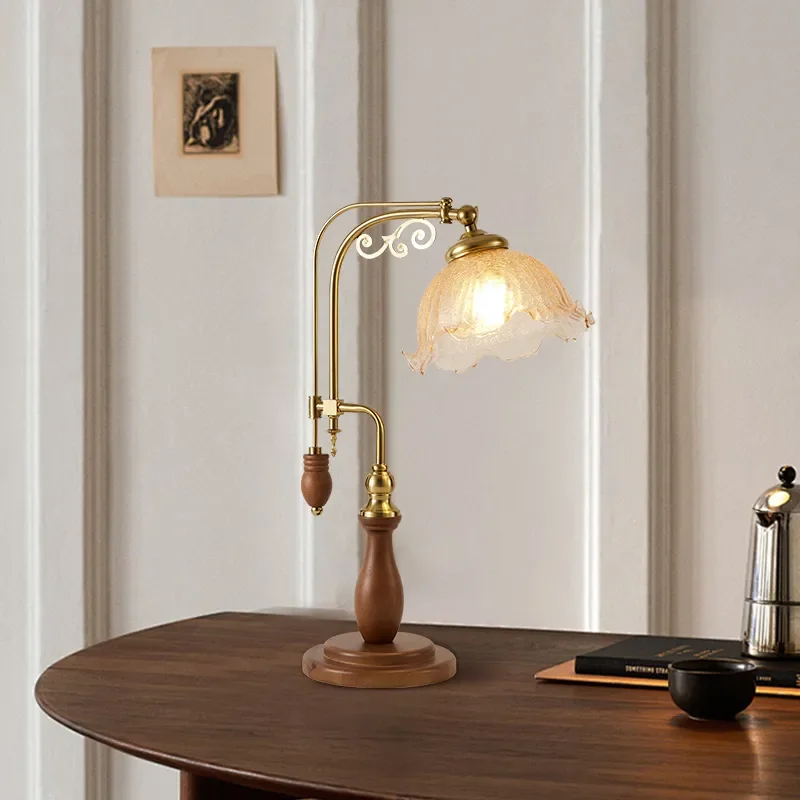 Bedroom bedside lamp living room sofa vertical table lamp retro ambient lighting