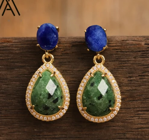 Luxe Amerikaanse diamanten oorbellen en hanger Prachtige edelsteen mode-sieraden cadeau voor vrouwen
