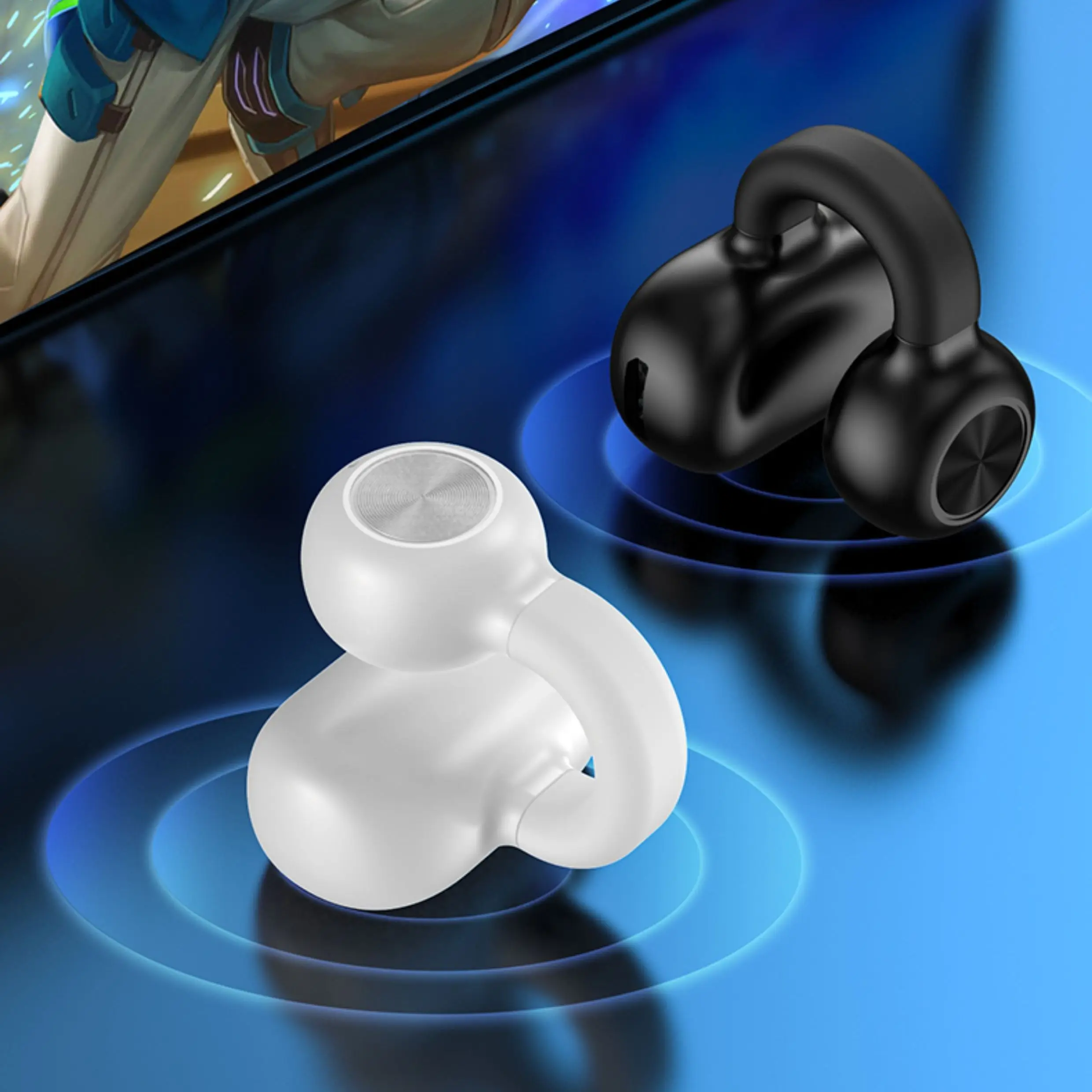 

Bluetooth 5.3 headset Mini ear hook sports anti loss music call hidden earplugs With Mic for Smart Phone Wireless Earphones