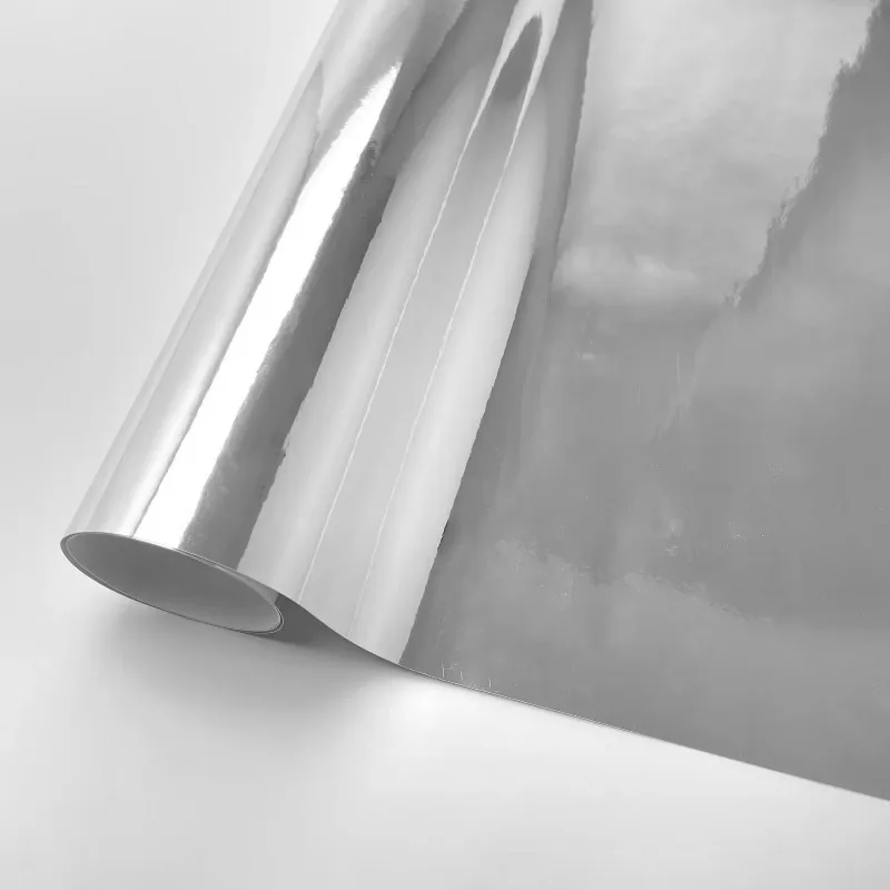 Premium Strechable Silver Mirror Chrome Vinyl Wrap Film Roll DIY Self Adhesive Decal Automotive Car Wrapping Foil Air Free