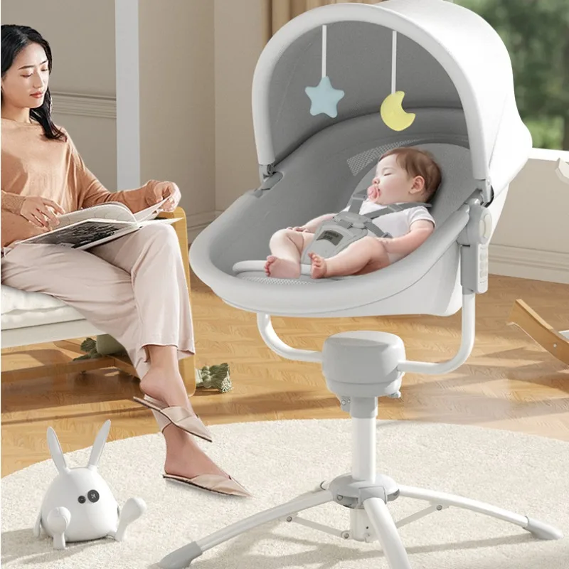 3-in-1 Crib Dining Chair Electric Rocking Chair for Baby, Vibration Soothing Baby Rocking Chairs,Baby Cradles Baby Rocking Cribs