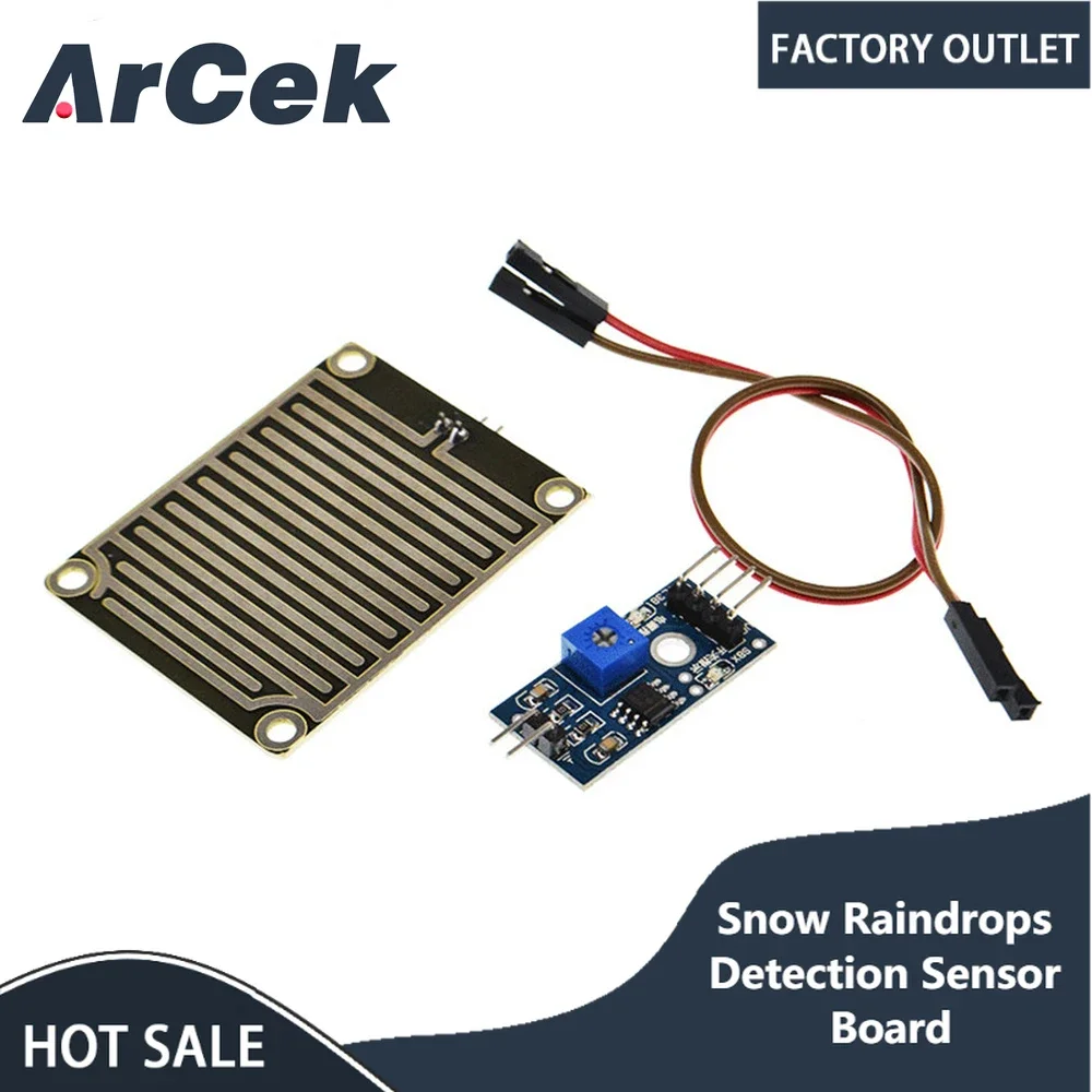 Snow Raindrops Detection Sensor Board Modue Rain Weather Module Humidity for Arduino Weather Monitor High Sensitive