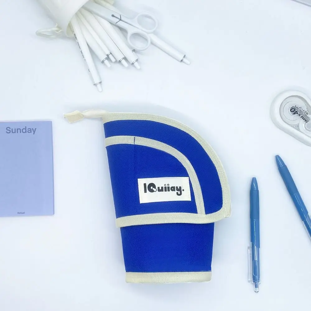 Cosmetics Storage Vertical Plush Stationery Bag Large Capacity Jewelry Storage Large Pen Bag Candy Color Soft Pencil Case School