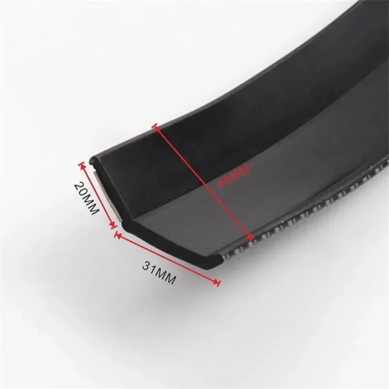 Car Universal Front Bumper Lip Carbon Fiber Rubber 2.5M  Protector Bumper Strip Spoiler Side Skirt Rubber Anti Scratch Protector