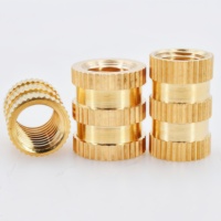 Brass Heat Insert Nut Hot Melt Nutinsert Embedment Nuts M2 M2.5 M3 M4 M5 M6 M8 M10 for 3D Printing Thread Knurled copper Nut