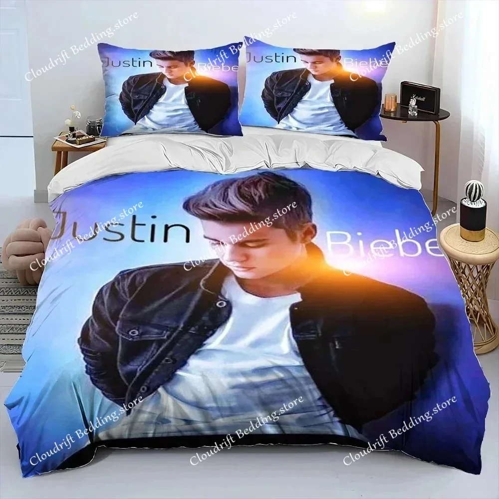 

Popular Singe Justin Bieber JBiebs Bedding Set Duvet Cover Bed Set Quilt Cover Pillowcase Comforter King Queen Size Boys Adult